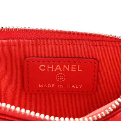 Chanel Caviar Quilted Flap Zip Card Holder Red 6 of 7