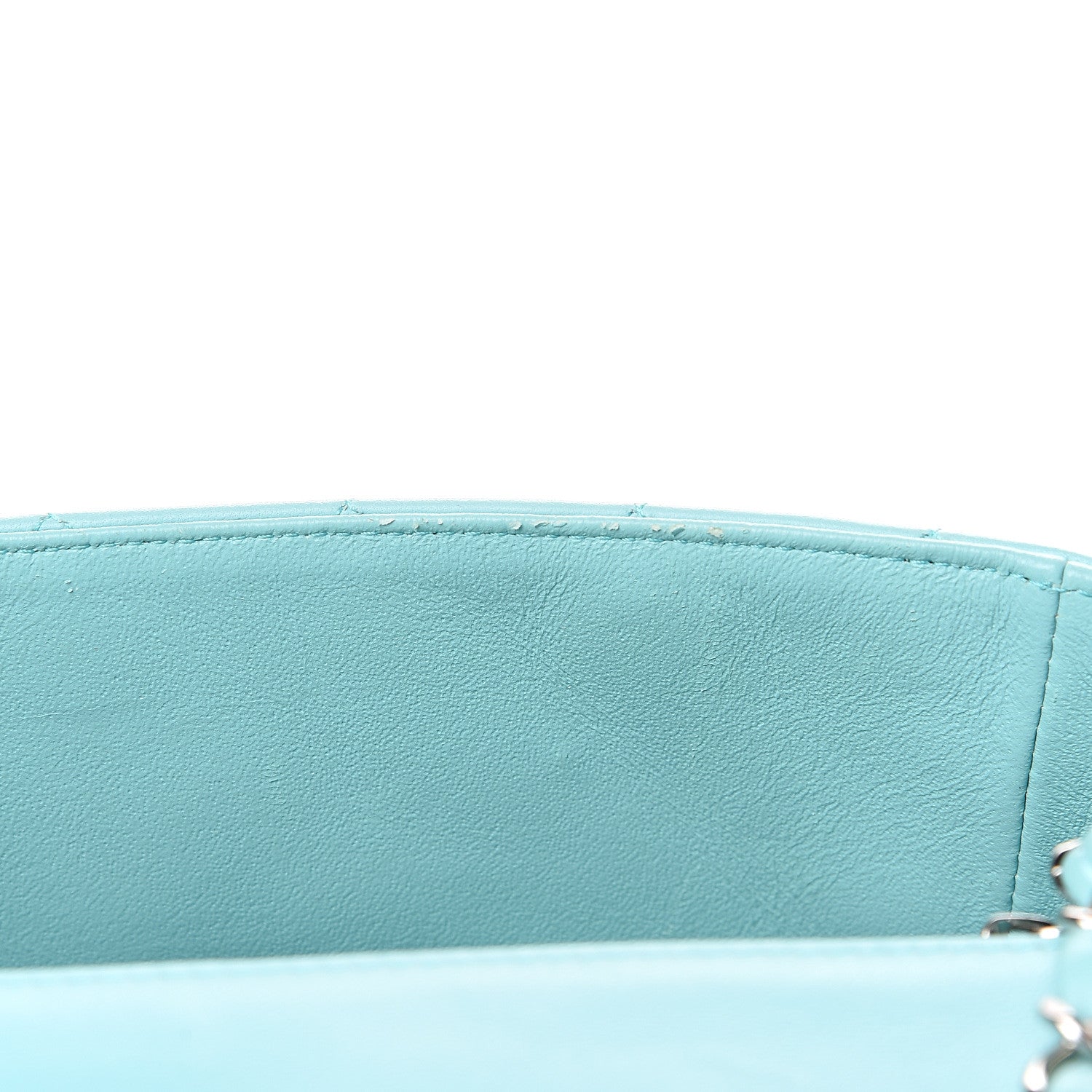 Chanel Lambskin Quilted Mini Rectangular Flap Light Blue 12 of 13