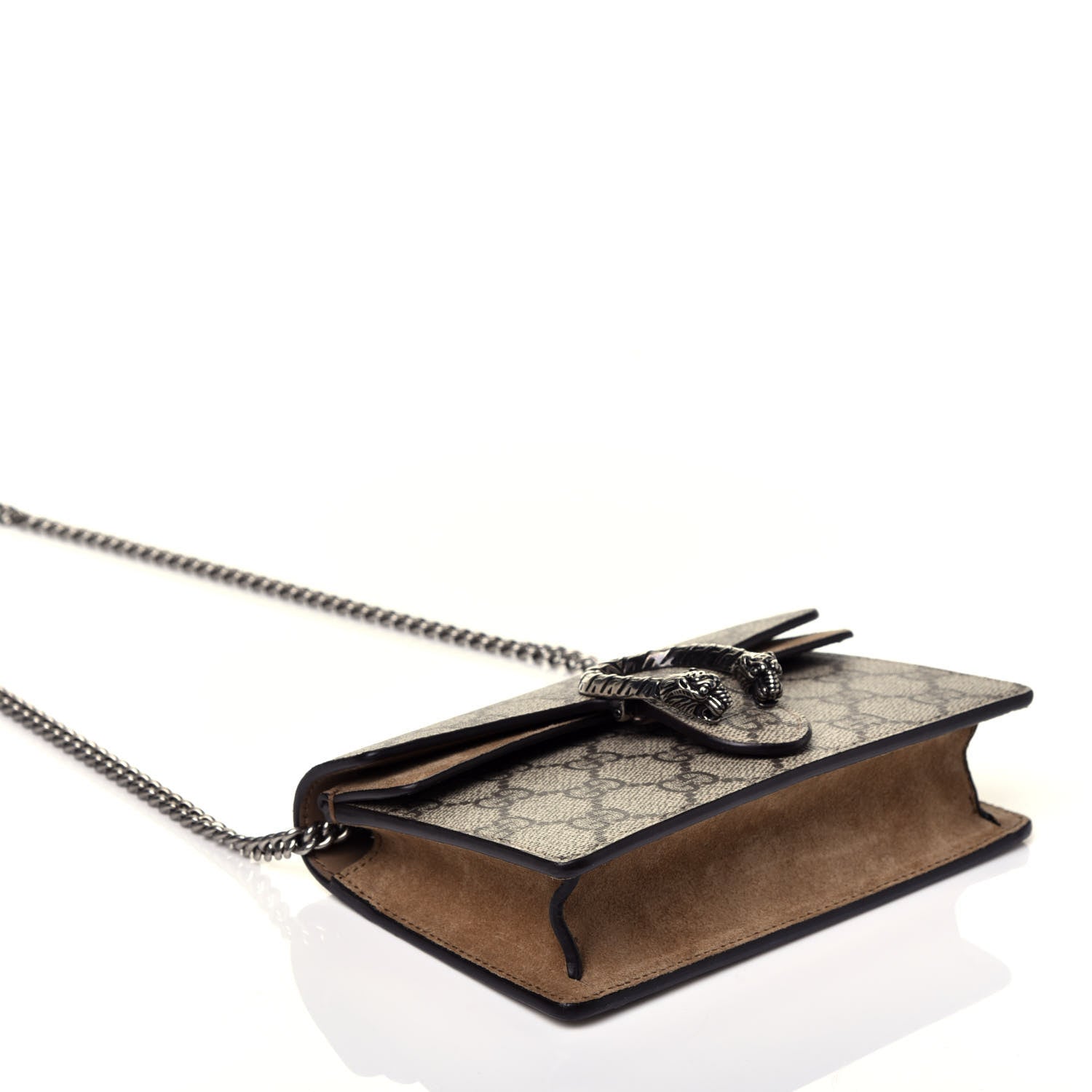 Gucci GG Supreme Monogram Super Mini Dionysus Shoulder Bag Taupe 4 of 8