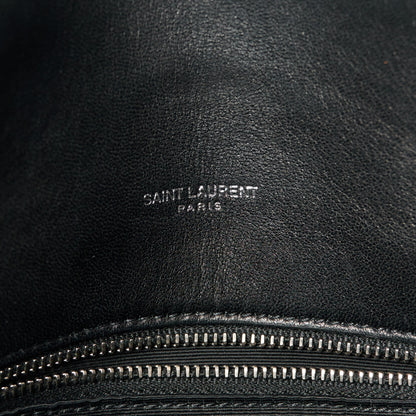 Saint Laurent Lambskin Quilted Medium Loulou Puffer Monogram Chain Satchel Black 6 of 11
