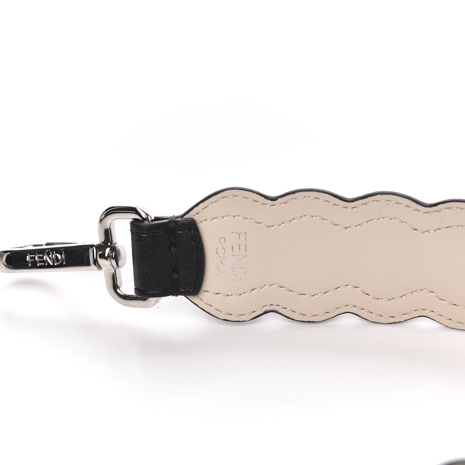 Fendi Calfskin Pearl Embellished Mini Strap You Black Camelia 4 of 5