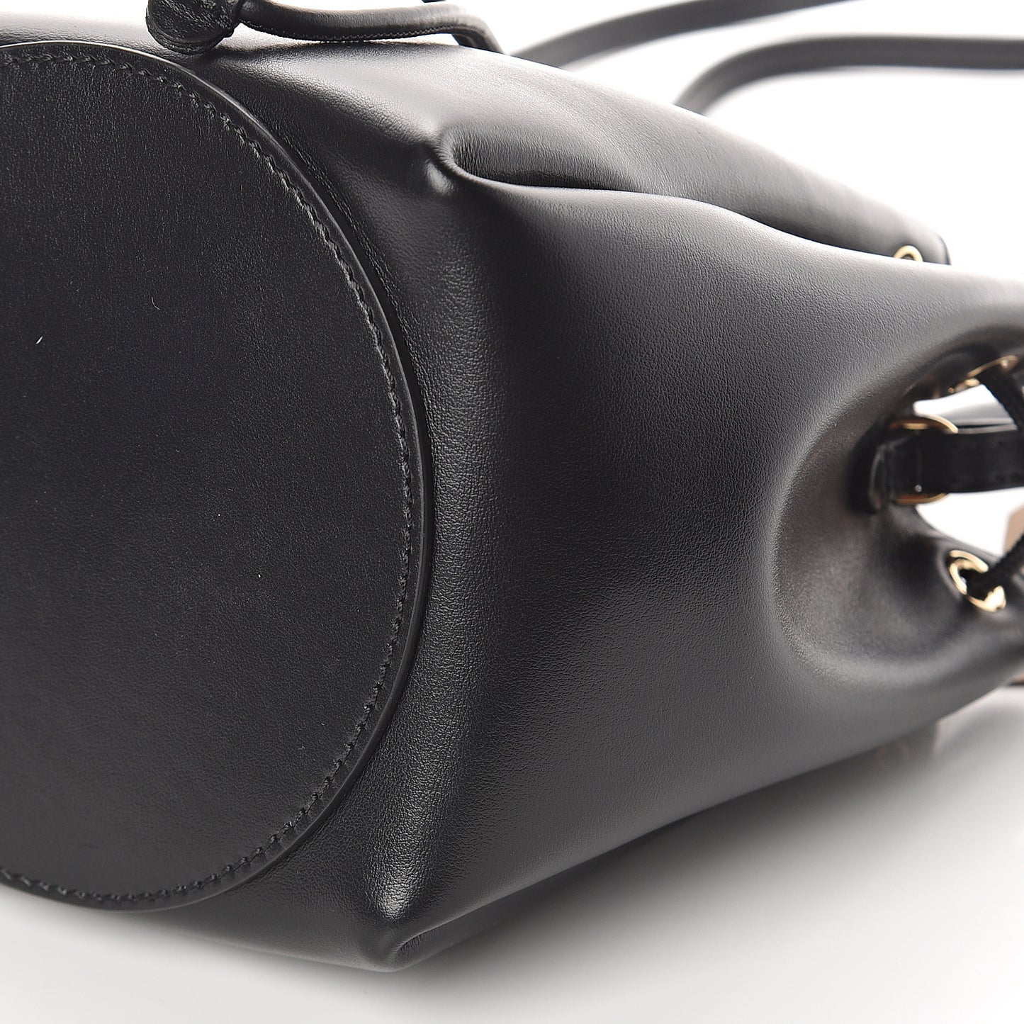 Calfskin Monogram Motif TB Bucket Black