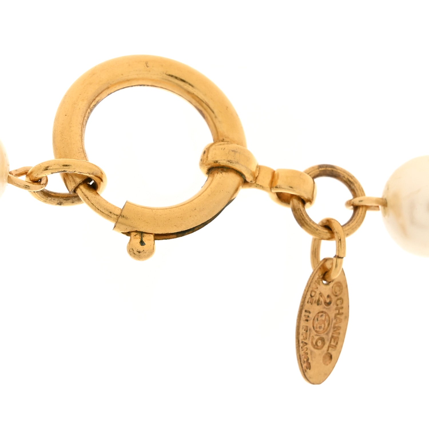 Chanel Pearl CC Long Necklace Gold 4 of 4