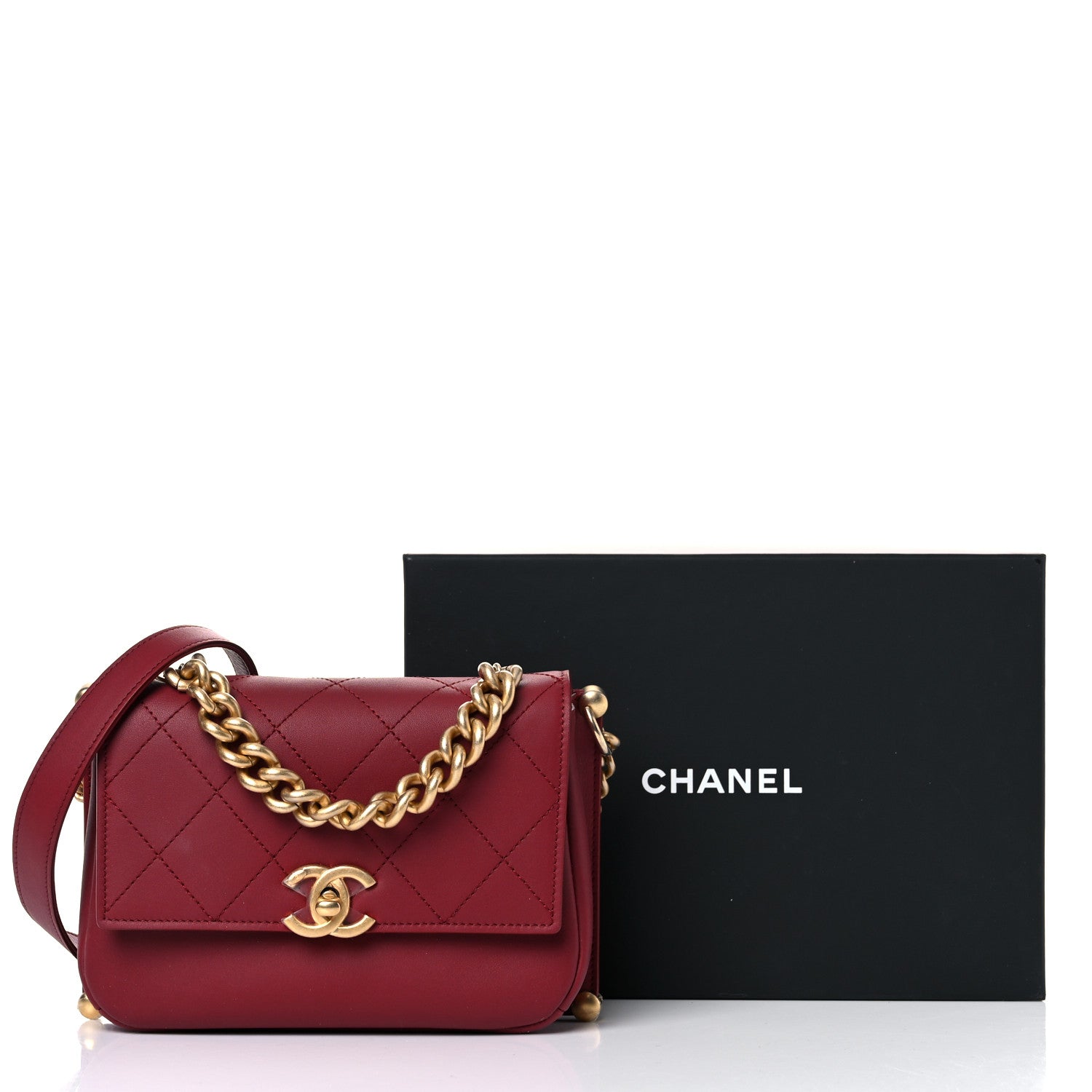 Chanel Calfskin Stitched Flap Red 14 of 14