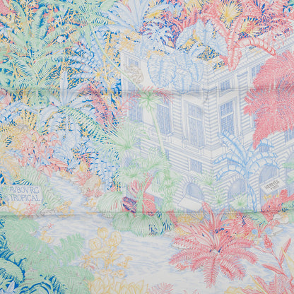 Hermes Silk Faubourg Tropical Scarf 90 Pierre Rose Multicolor 2 of 3