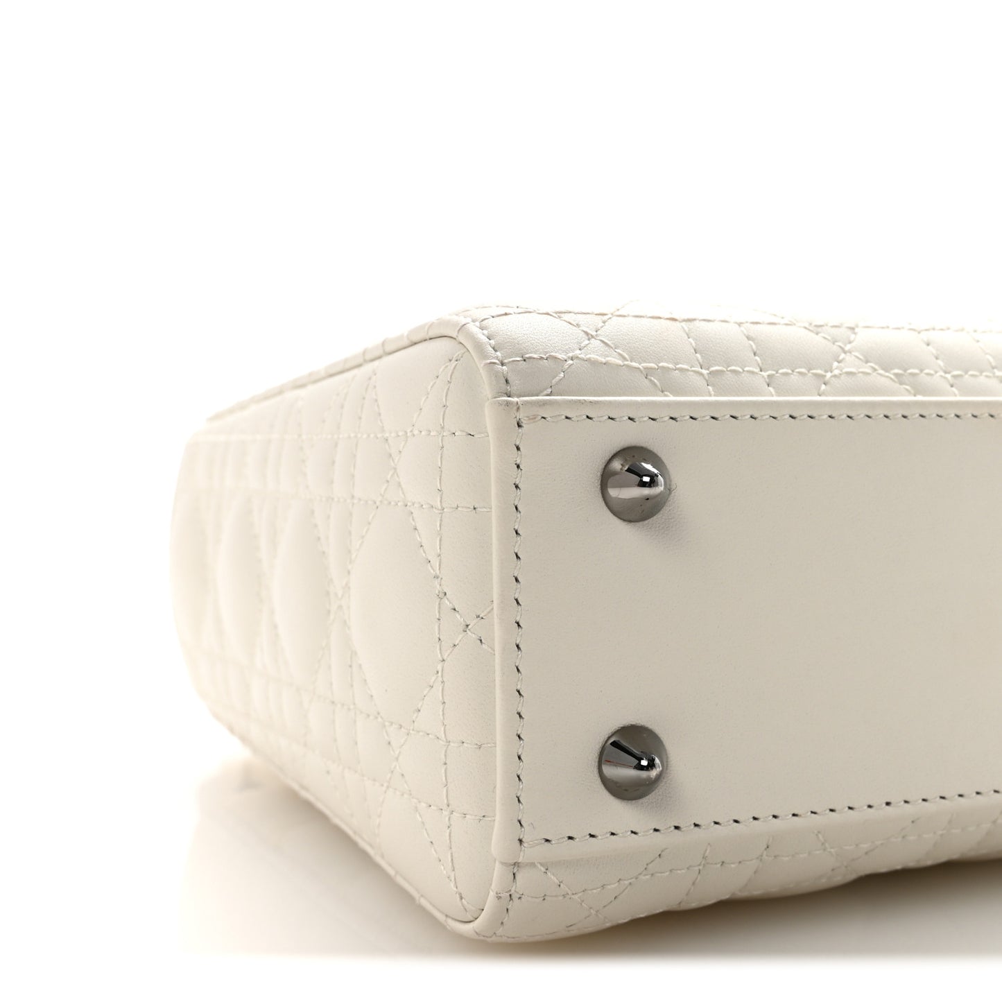 Lambskin Cannage Small My ABCDior Lady Dior White