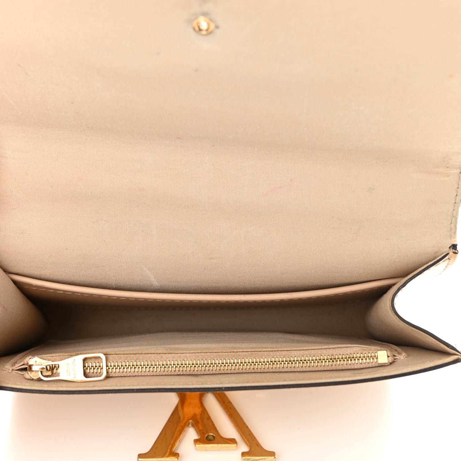 Louis Vuitton Patent Chain Louise MM Nude 5 of 14