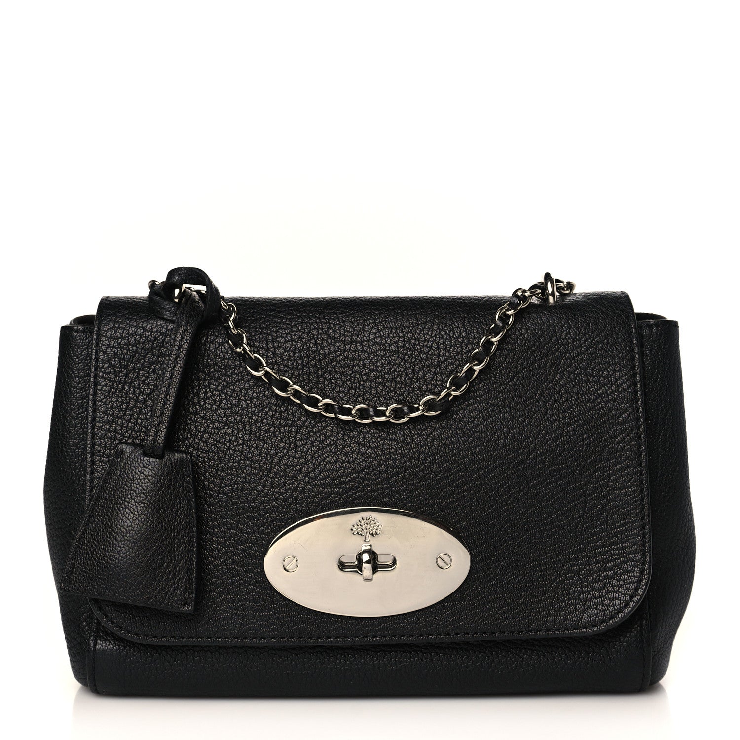 Mulberry Glossy Goatskin Small Lily Flap Black 1 of 9