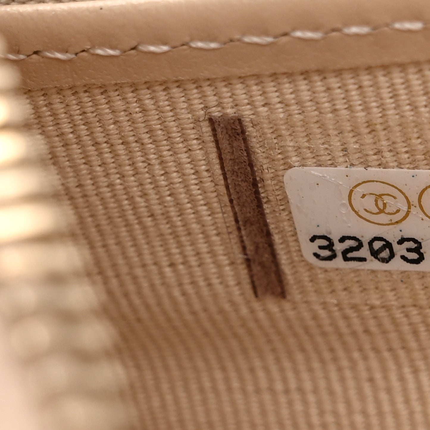 Shiny Goatskin Quilted 19 Long Zipped Around Wallet Beige