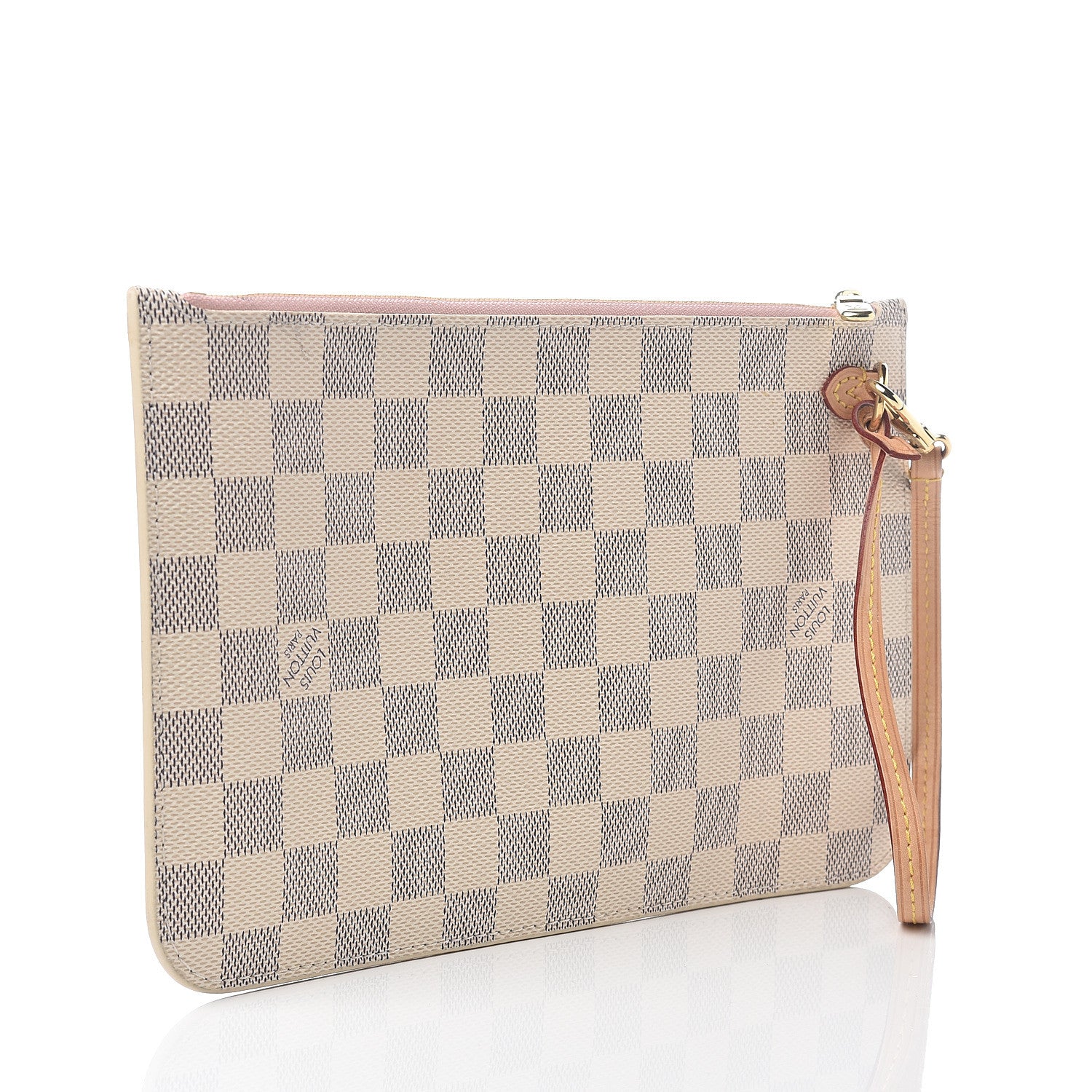 Louis Vuitton Damier Azur Neverfull MM GM Pochette Rose Ballerine 2 of 5