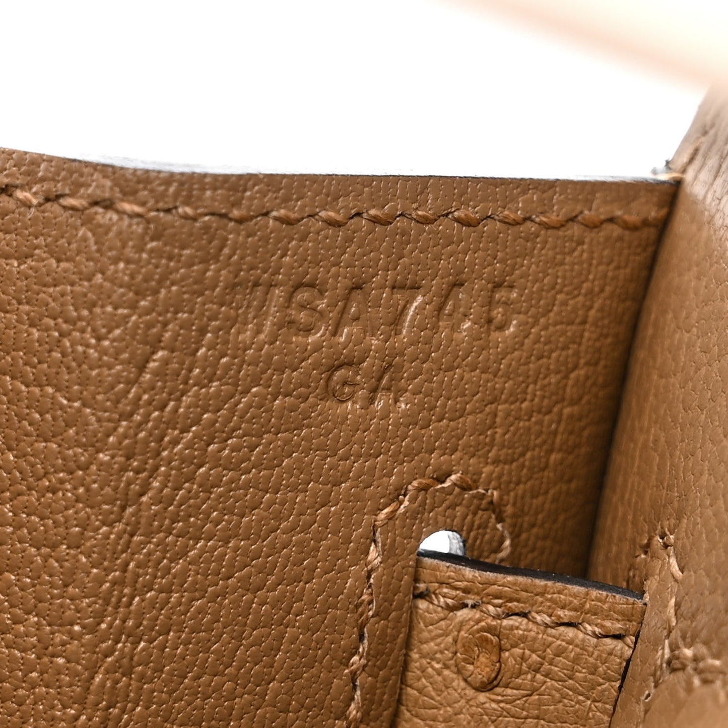Ostrich Birkin Sellier 25 Chai