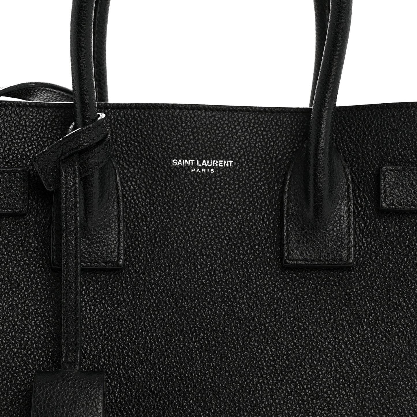 Grained Calfskin Baby Sac De Jour Black