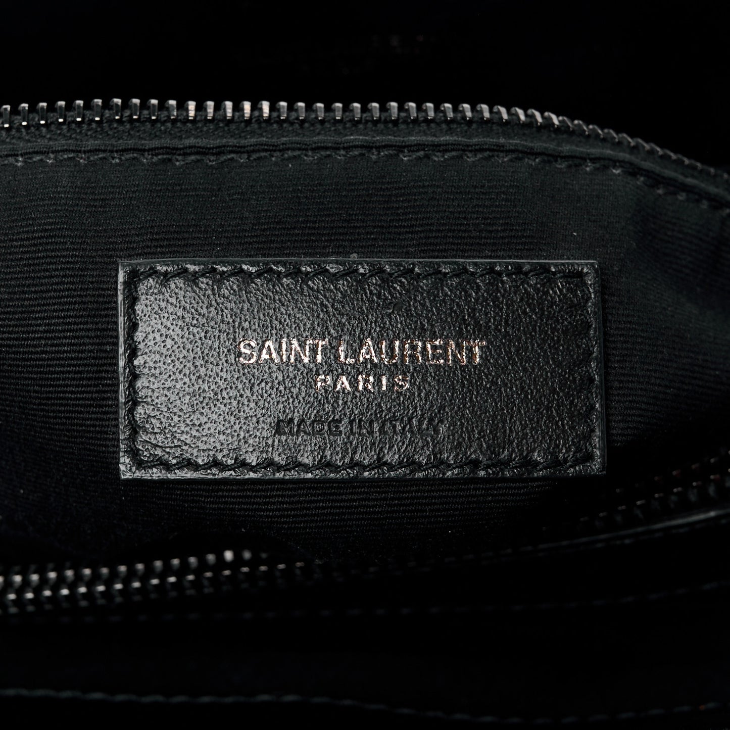 Calfskin Y Quilted Monogram Monochrome Medium Loulou Chain Satchel Black
