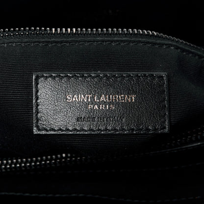 Saint Laurent Calfskin Y Quilted Monogram Monochrome Medium Loulou Chain Satchel Black 7 of 12