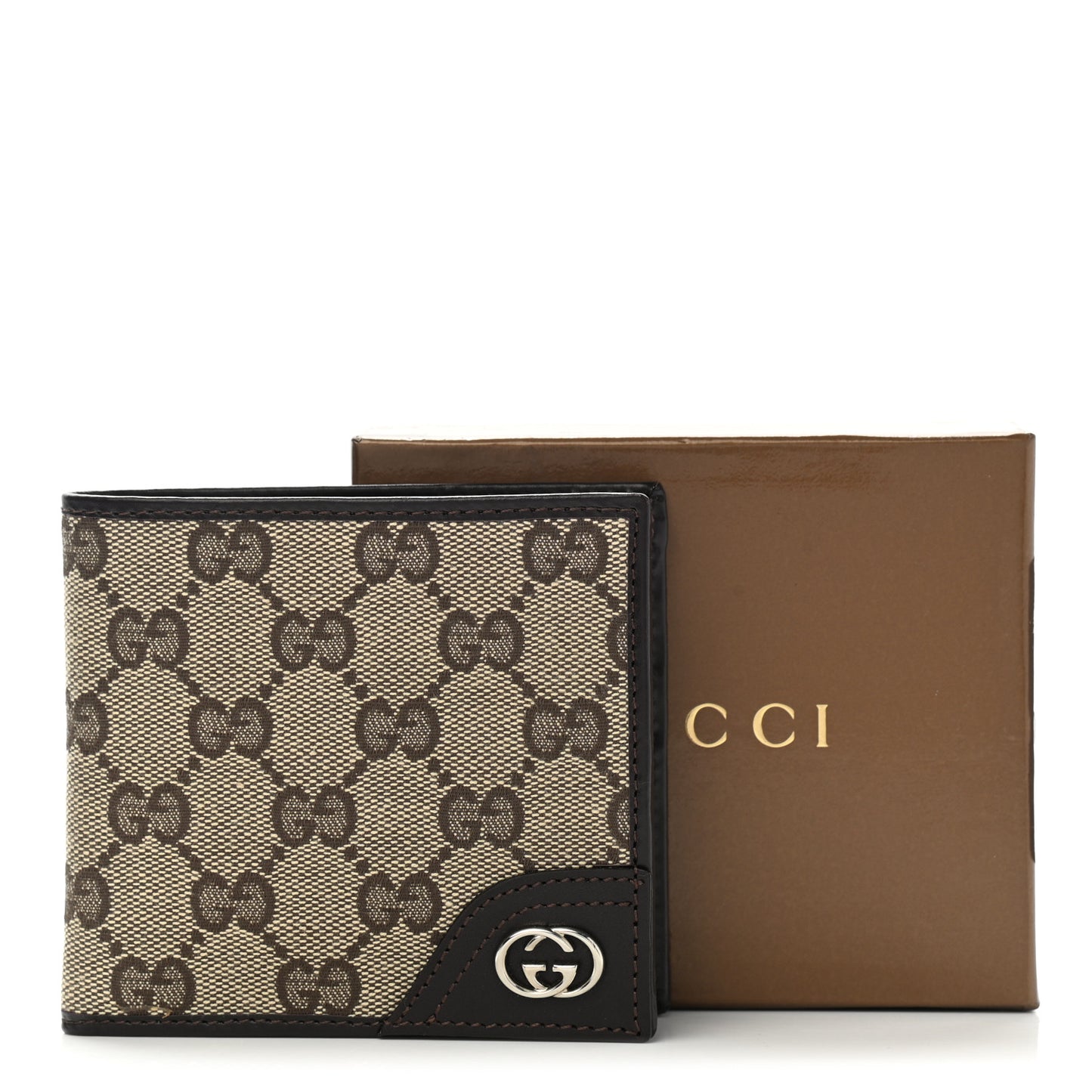 Monogram Britt Bi-Fold Wallet Dark Brown