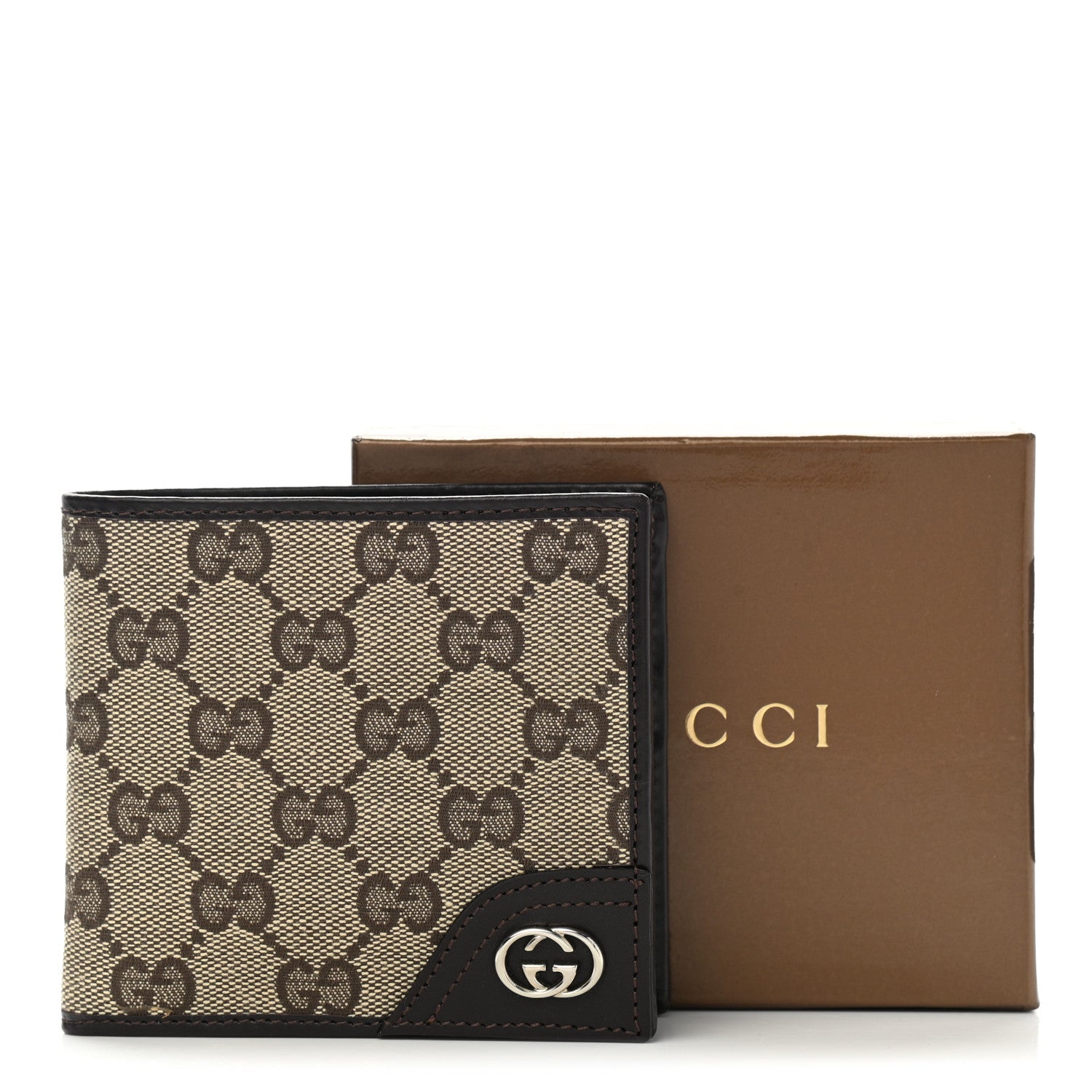Gucci Monogram Britt Bi-Fold Wallet Dark Brown 8 of 8