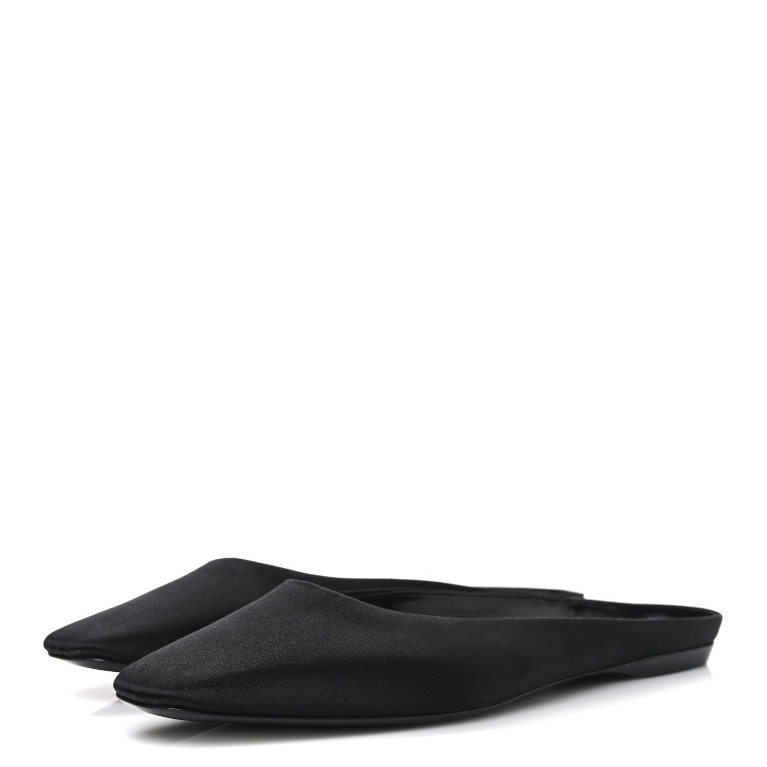 Saint Laurent Crepe Satin Lido Slip On Mule 41.5 Black 4 of 9