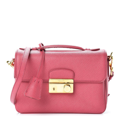 Prada Saffiano Lux Crossbody Peonia 1 of 12