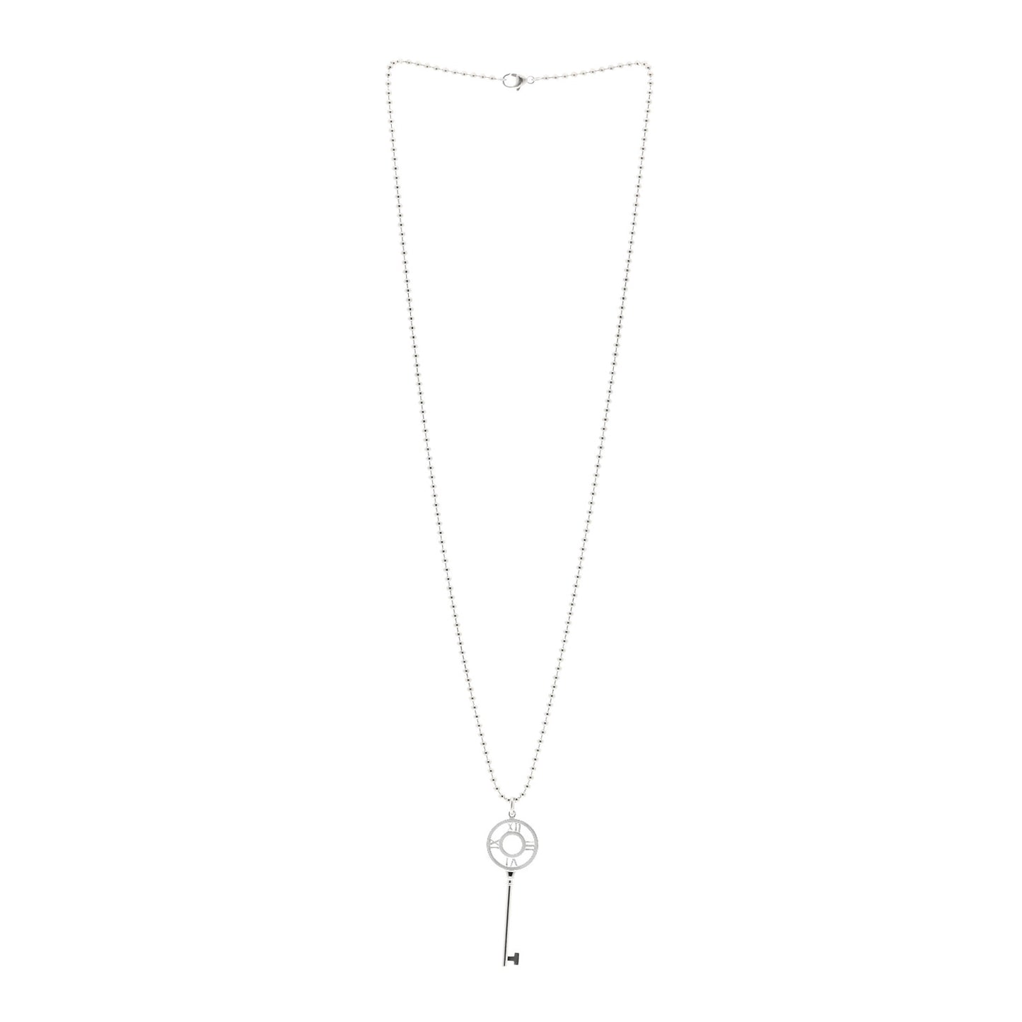 Sterling Silver Atlas Key Pendant Necklace