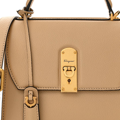 Salvatore Ferragamo Calfskin Suede Small Boxyz Beige 8 of 14
