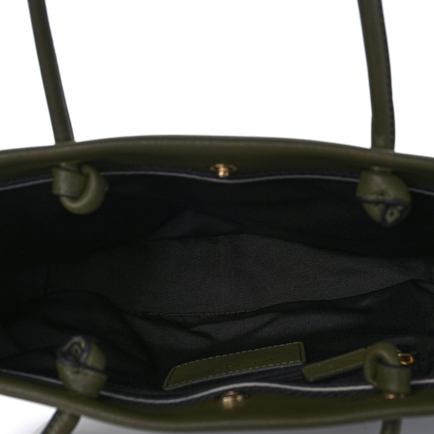 Saffiano Embossed Logo East West Shopper Tote Olive Geen