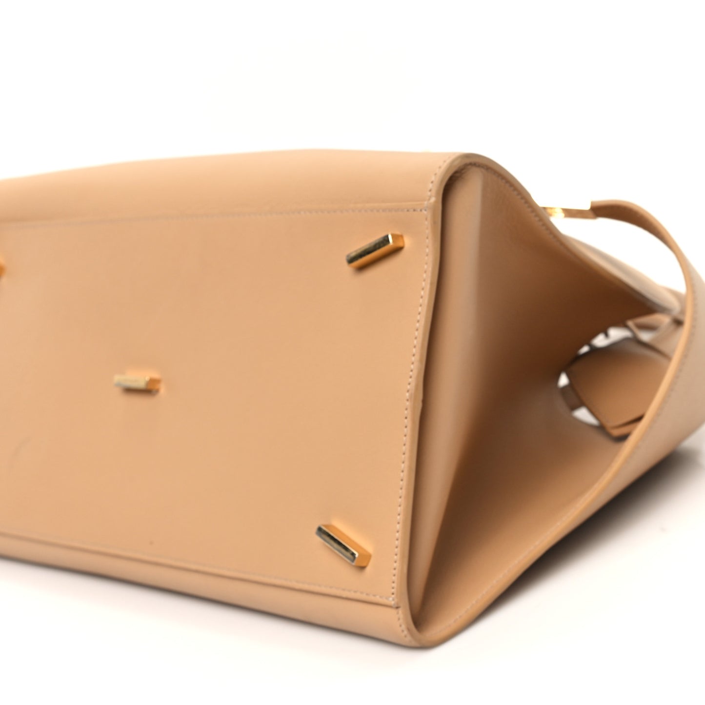Calfskin Medium Hug Bag Camel
