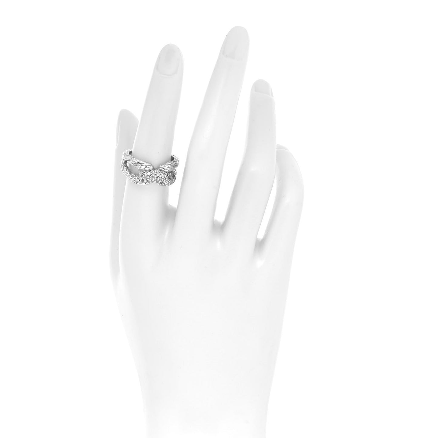 Sterling Silver Diamond Classic Chain Ring 54 7