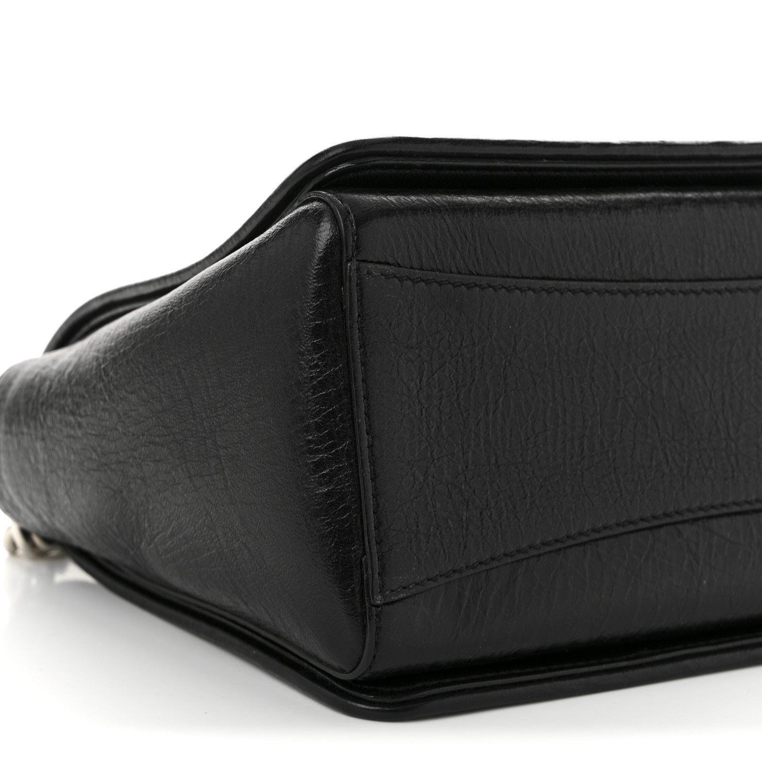Jimmy Choo Soft Vintage Goatskin Helia Top Handle Bag Black 8 of 9