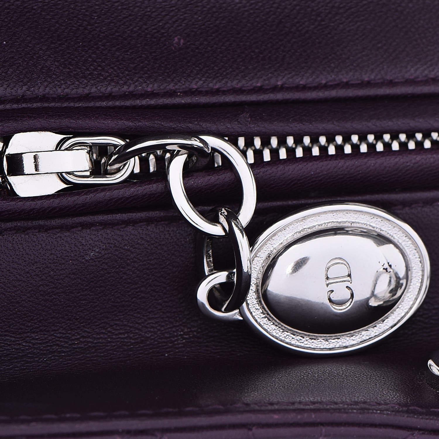Christian Dior Lambskin Cannage Large Lady Dior Purple 22 of 34