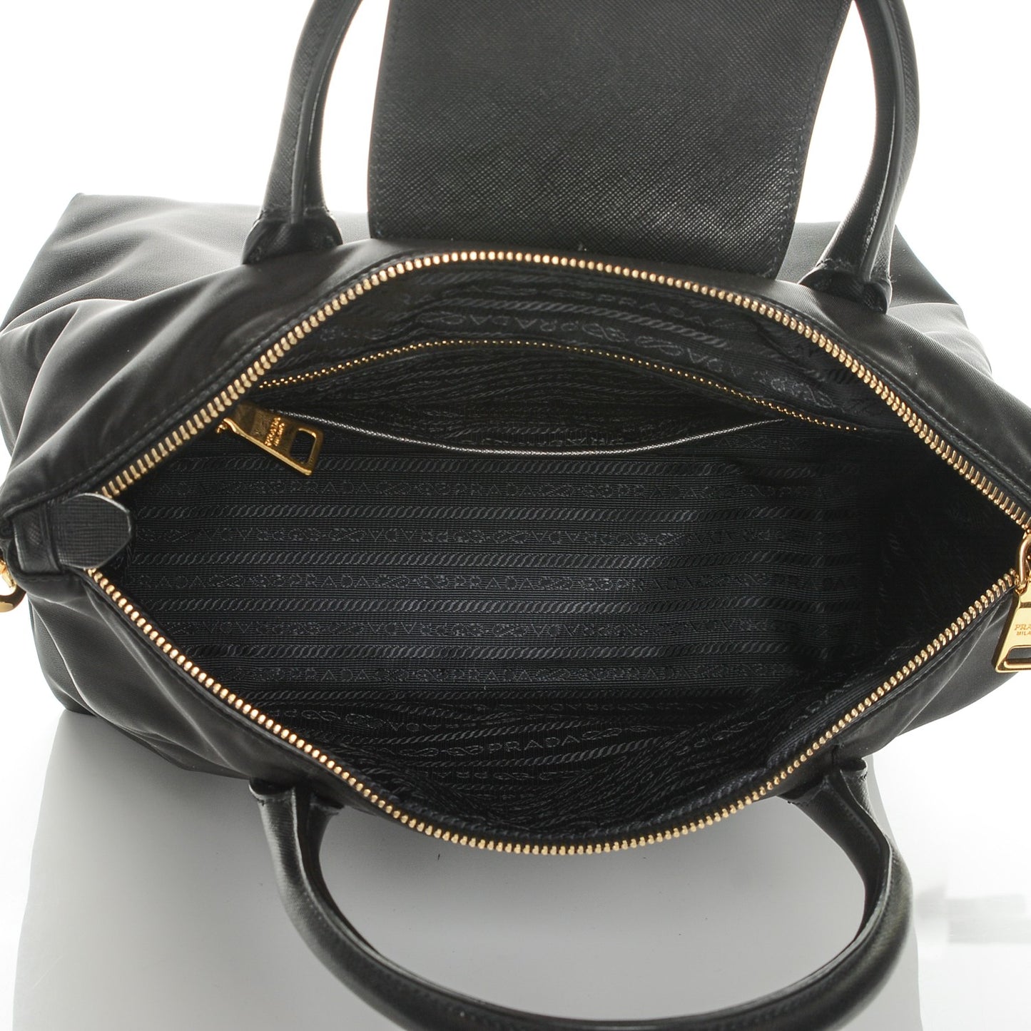 Saffiano Tessuto Nylon Tote Nero Black