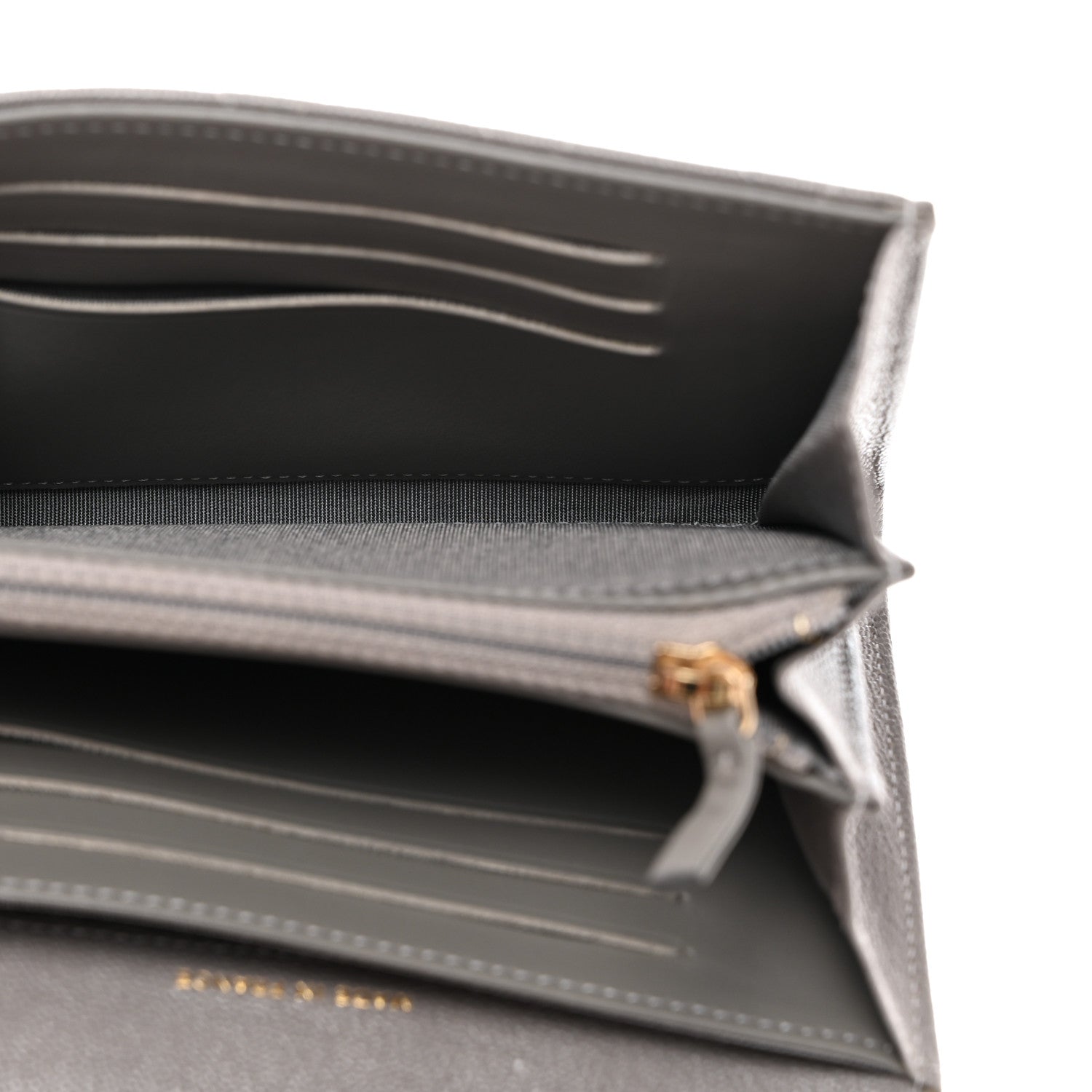 Chanel Caviar Quilted Medium Boy Flap Wallet Grey 5 of 9