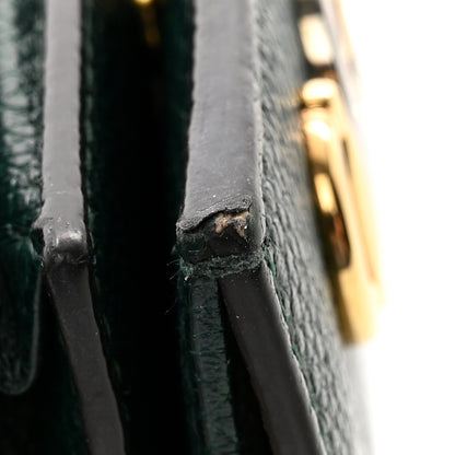 Gucci Grainy Calfskin Zumi Chain Card Case Wallet Vintage Green 10 of 11