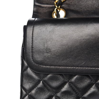 Chanel Lambskin Quilted Medium Double Flap Bag Black 12 of 13