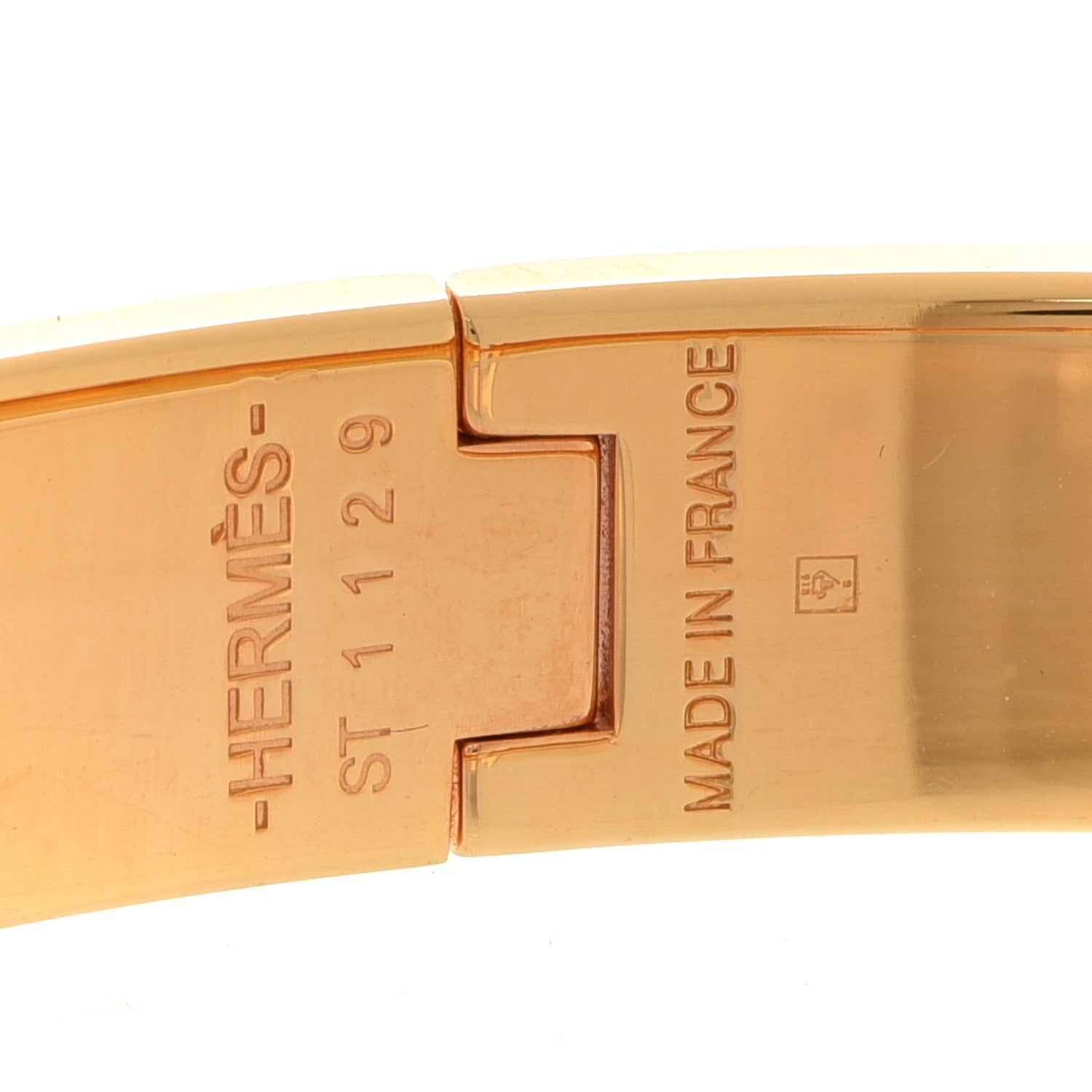 Hermes Enamel Narrow Clic Clac H Bracelet GM Marron Glace 5 of 6