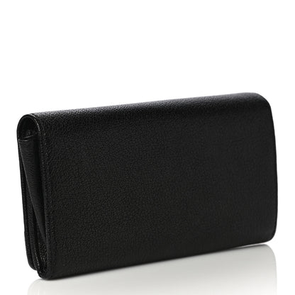 Balenciaga Chevre Gold Metallic Edge Hardware Money Wallet Black 4 of 10