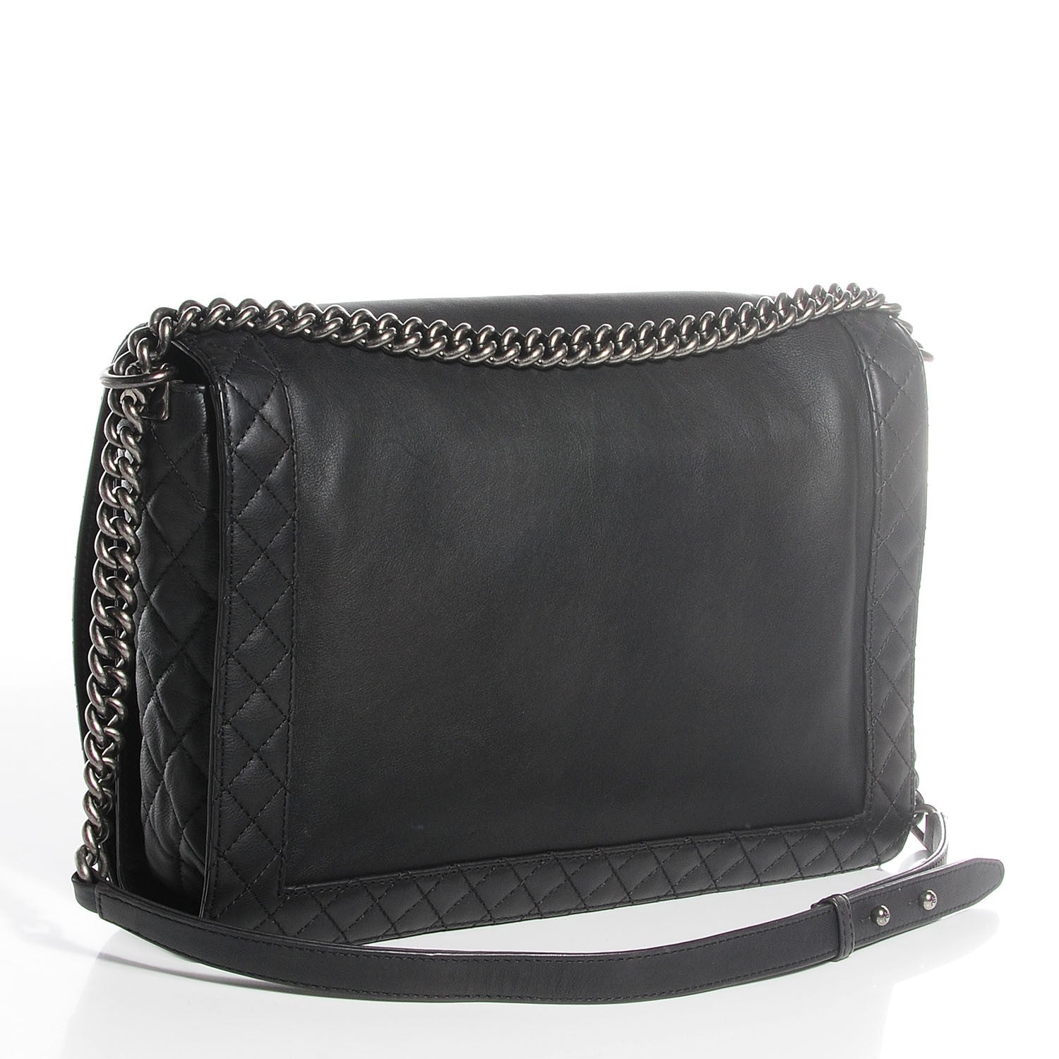 Chanel Calfskin Large Boy Reverso Flap Black 3 of 8