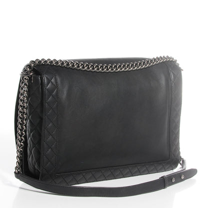 Chanel Calfskin Large Boy Reverso Flap Black 3 of 8