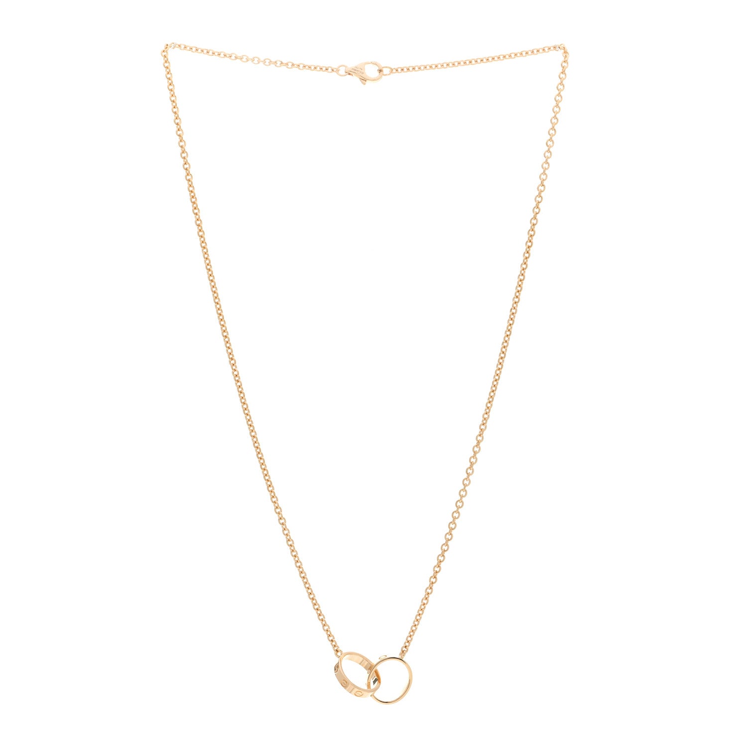 Cartier 18K Yellow Gold Interlocking LOVE Necklace 3 of 5