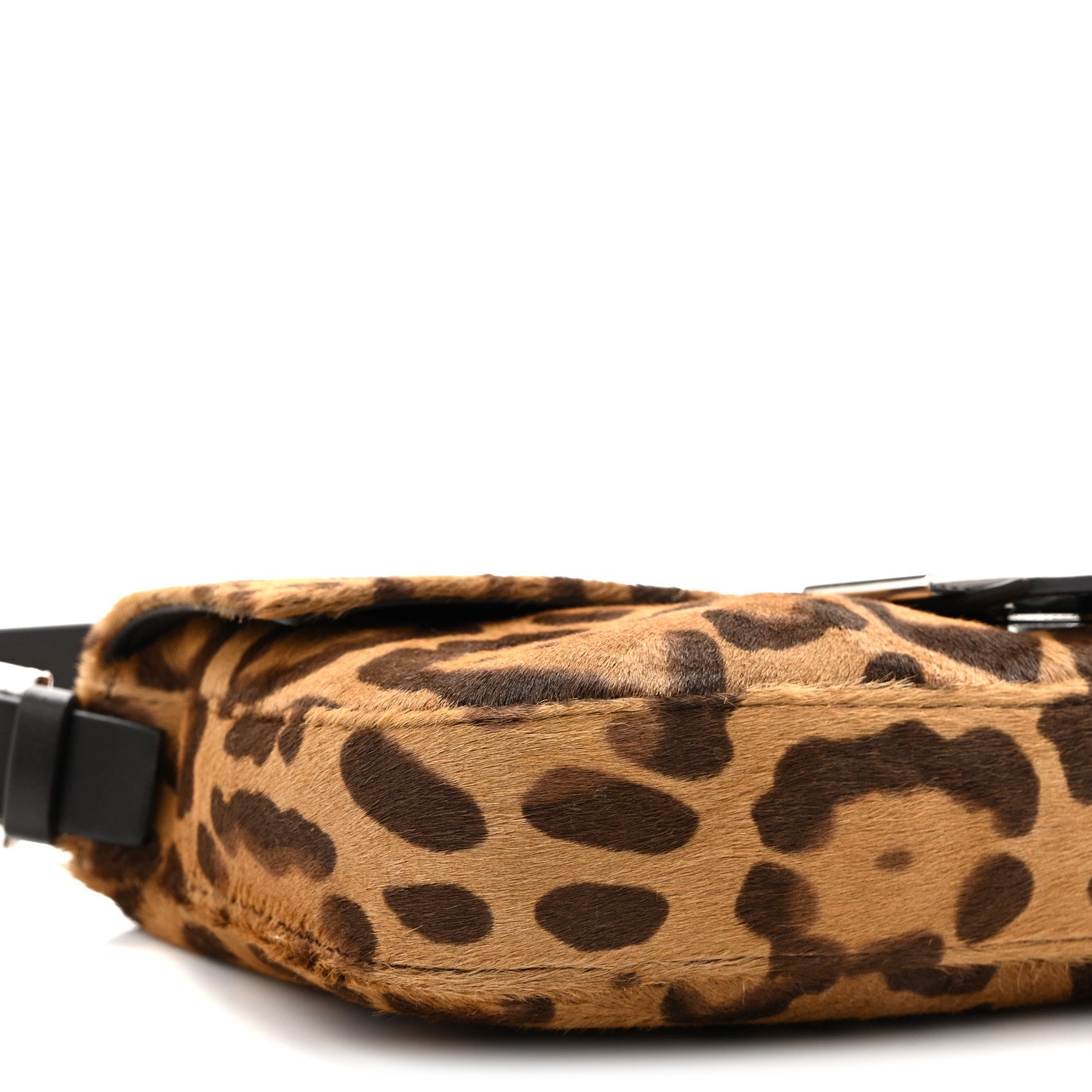 Fendi Calf Hair Vitello Jaguar Print Baguette Re Edition 26424 Moro Natural 9 of 11