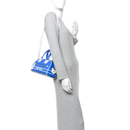 Christian Dior Calfskin Small Dior Vibe Zip Bowling Bag Blue 2 of 10