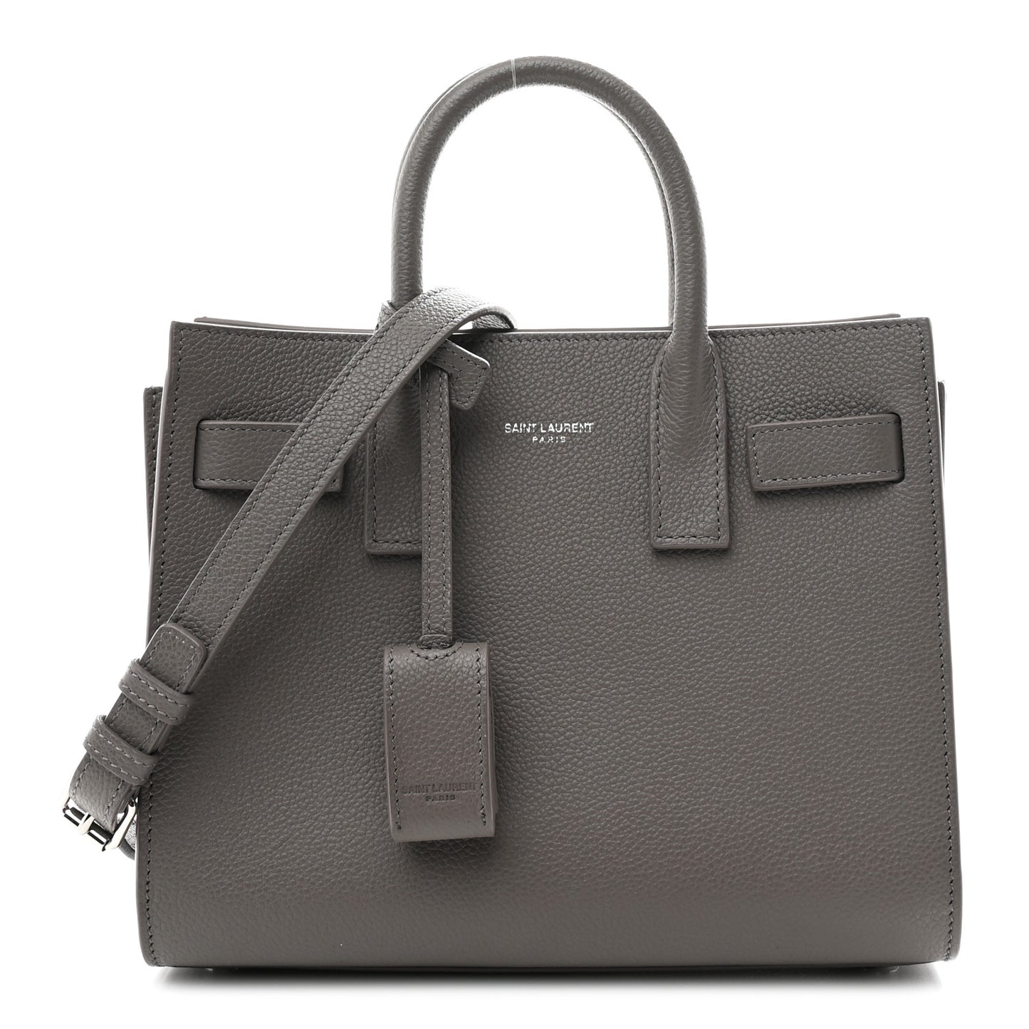 Grained Calfskin Nano Sac De Jour Fog