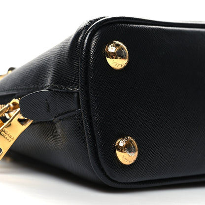 Prada Saffiano Lux Mini Promenade Tote Black 8 of 9