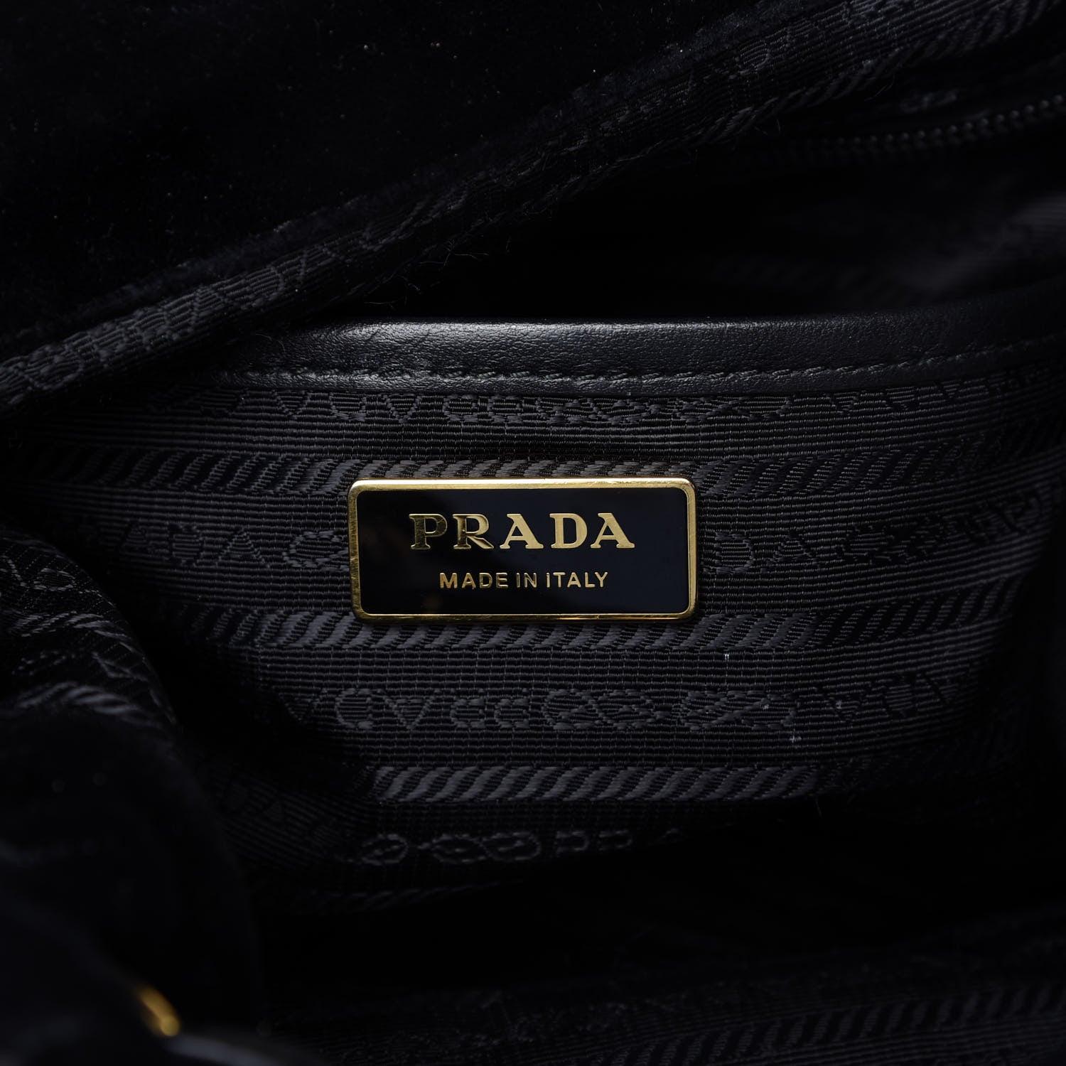 Prada Velluto Velvet Impunture Corsaire Backpack Black 8 of 10