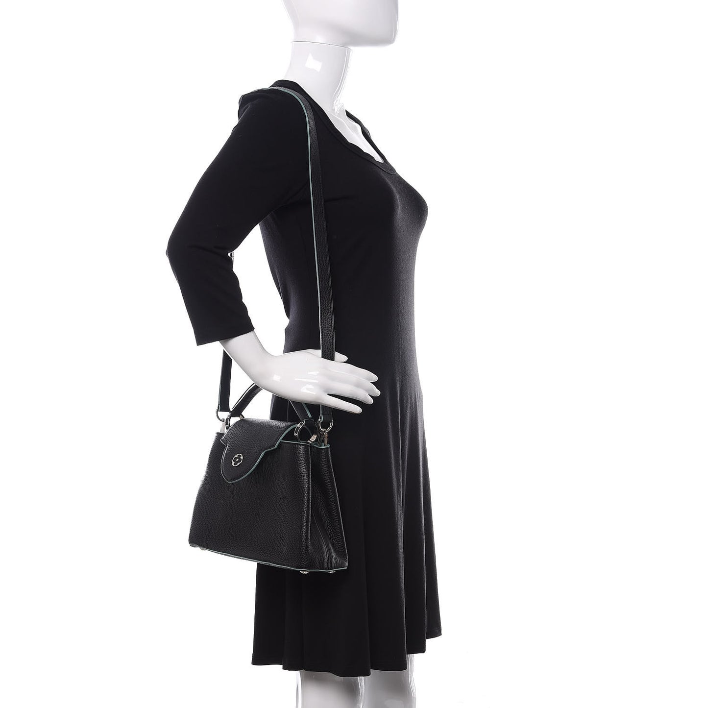 Taurillon Capucines BB Black Turquoise