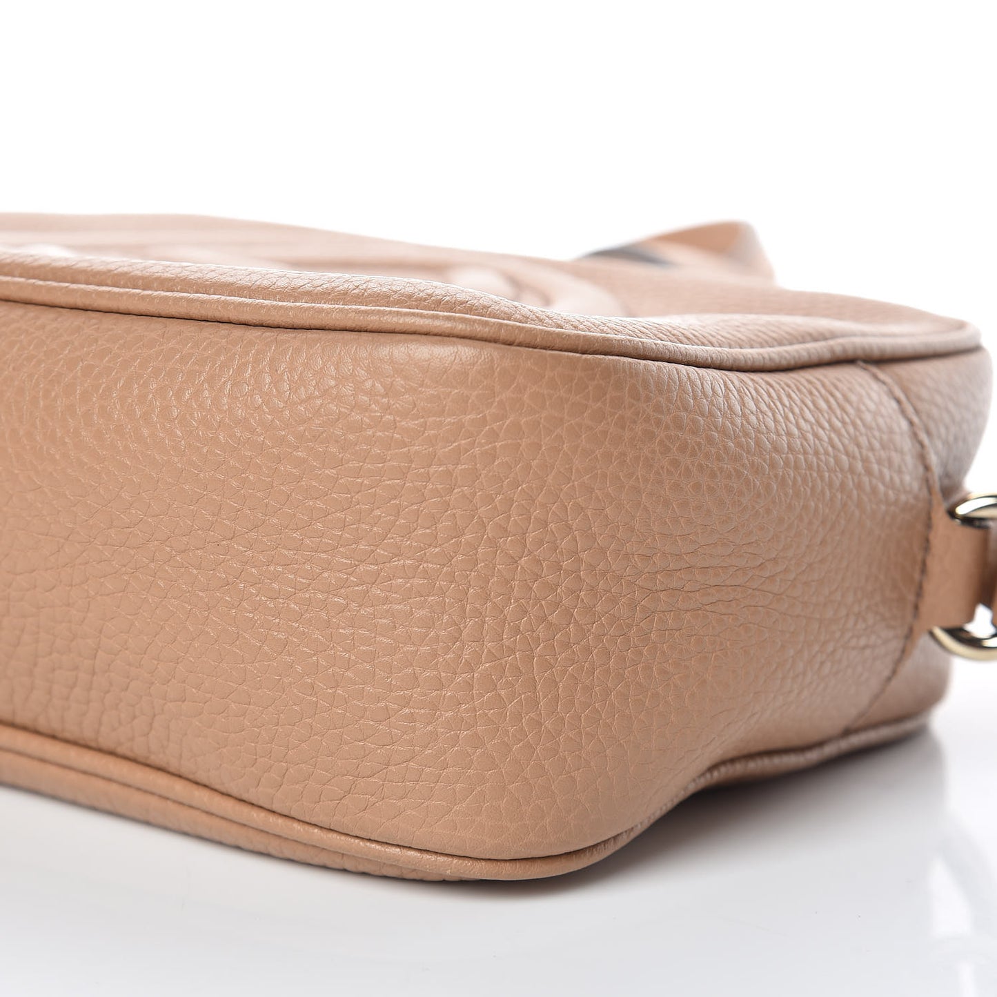 Pebbled Calfskin Small Soho Disco Bag Rose Beige