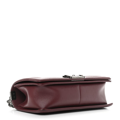 Chanel Calfskin Horizontal Quilted Medium Boy Flap Burgundy 4 of 10