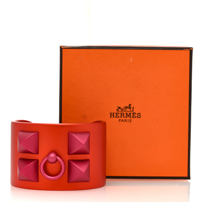 Hermes Aluminium Sunset Collier De Chien CDC Bracelet Rouge H 5 of 5