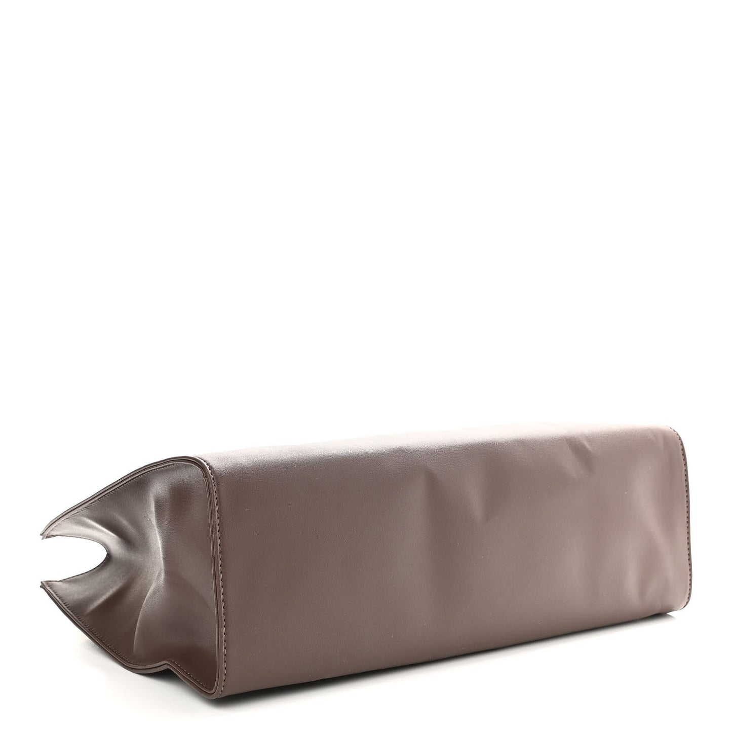 Vegan Leather Medium Shopping Bag Chocolate
