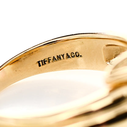 Tiffany 18K Yellow Gold Diamond Signature X Ring 49 4.75 5 of 5