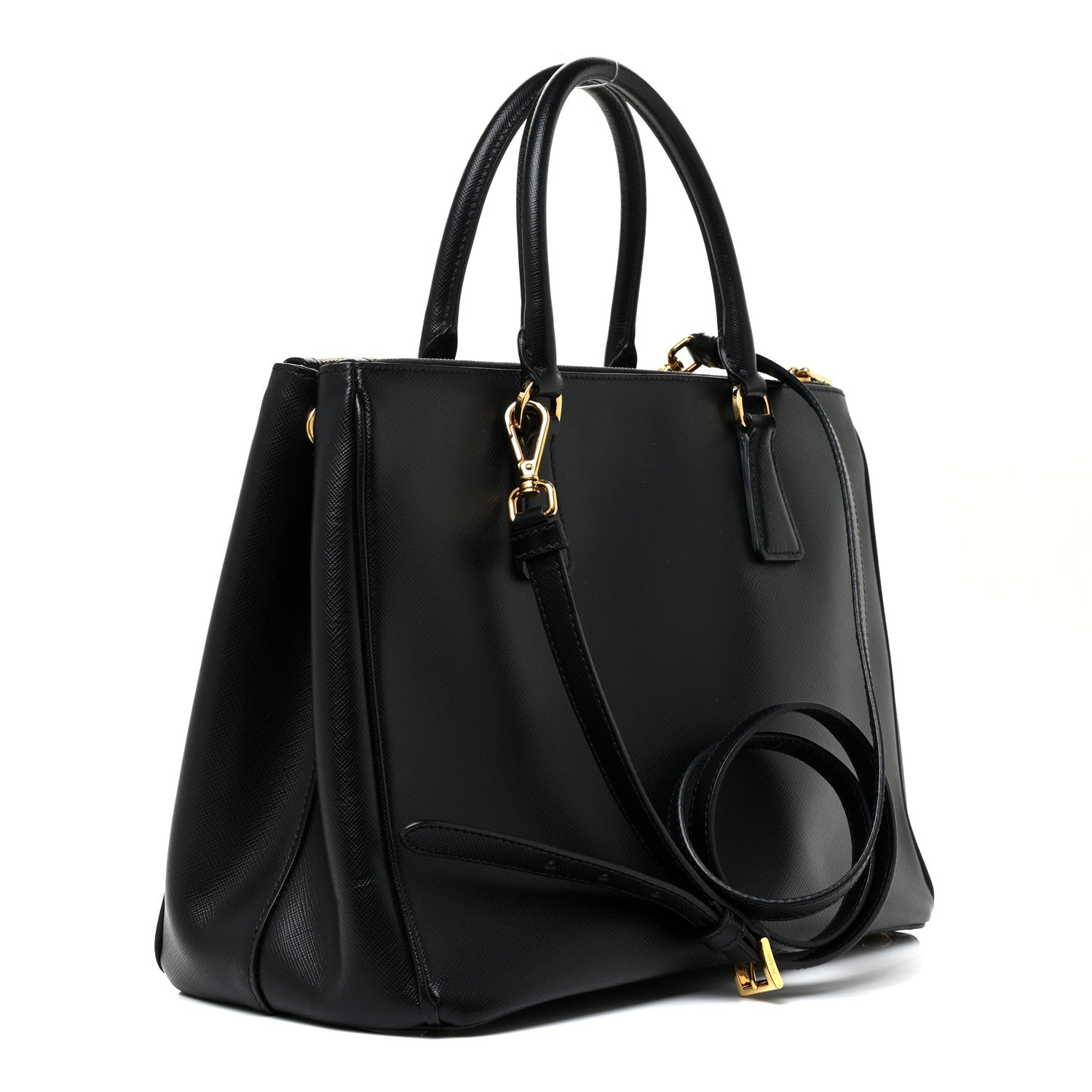 Prada Saffiano Medium Galleria Double Zip Tote Black 3 of 15